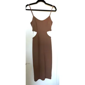 Mocha Cutout Dress Brown Size L thumbnail 5