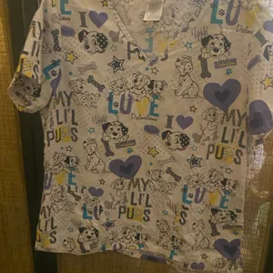Disney 101 Dalmatian scub top size medium thumbnail 1