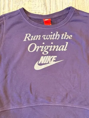 Nike women's medium purple/gray thick sweatshirt MSRP $75 thumbnail 3