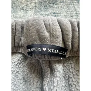 Brandy Melville Heathered Gray Rosa Cuffed Jogger Sweatpants One Size / Small thumbnail 3