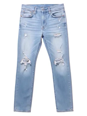 LEVI’S Light Wash Ripped Straight Leg Jeans - Blue thumbnail 4