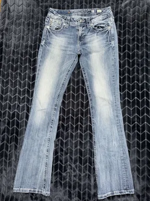 Miss Me Womens Bootcut Jeans Medium Wash Embroidered Mid Rise Sz 27 thumbnail 1