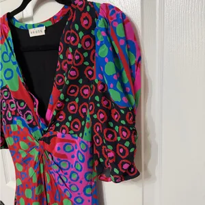 RHODE leanna mini dress in enchanted woods vibrant print‎ size 4 thumbnail 3