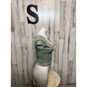 Green crop top Green thumbnail 7
