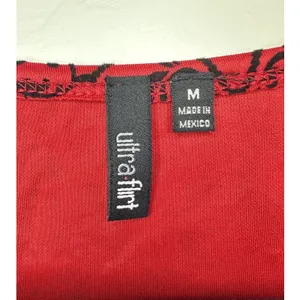 Ultraflirt Red Black Damask Peplum Top Women's Size M‎ Y2K Pinup Whimsigoth thumbnail 12