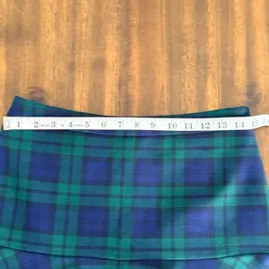 Vineyard Vines Plaid Mini Skirt Navy Green Black Watch Tartan Flounce Hem High‎ Waisted Preppy thumbnail 11
