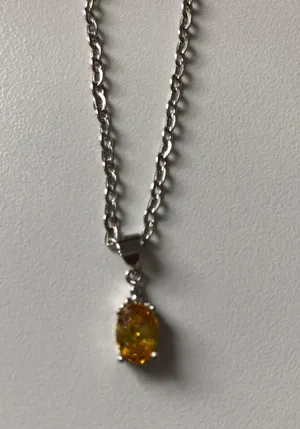 Orange Crystal Necklace thumbnail 1