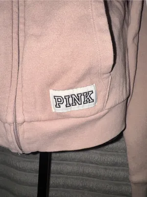 Victoria’s Secret PINK Y2K Light Pink Zip Hoodie L Fits S thumbnail 3