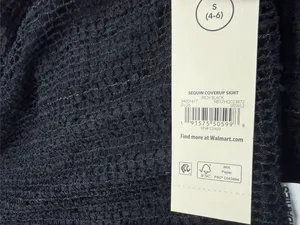 No Boundaries Black Crochet Swim Coverup Skirt thumbnail 2