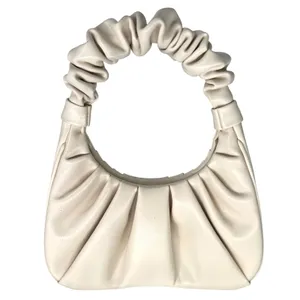 JW‎ PEI Gabbi Ruched Hobo Handbag Ivory Vegan Leather Small Hobo Bag Like New thumbnail 3