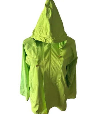 Lauren Ralph Lauren Lime Green Rain Jacket Wind Breaker Size M (21” PTP) thumbnail 9