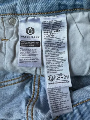 Levi’s 501 denim light wash shorts with distressing, size 29 thumbnail 6