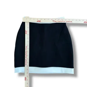 LENA “Jumpin’ On A Jet Set” Black & White Two-Piece Crop Top &‎ Mini Skirt S NWT thumbnail 7