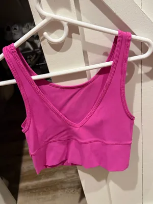 Lululemon Tank Top Ribbed Power Pivot Sonic Pink 6 thumbnail 2
