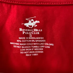 Beverly Hills Polo Club Cotton Sporty Chic Rhinestone Tank Top S‎ Red thumbnail 5