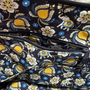 Vera Bradley Paisley Shoulder Bag - Blue, Yellow- Like New Condition thumbnail 4
