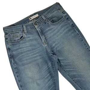 Levi's 505 Straight Leg Jeans Women’s Size 6 Short Blue Raw Hem thumbnail 3