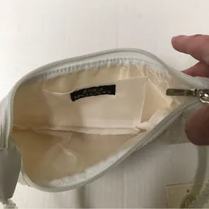 ‎Vintage Y2K Jessica McClintock white beaded sequined embroidered mini bag thumbnail 7
