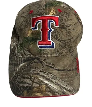 Texas Rangers '47 Brand Adjustable Camo Hat‎ Unisex Embroidered Logo thumbnail 1