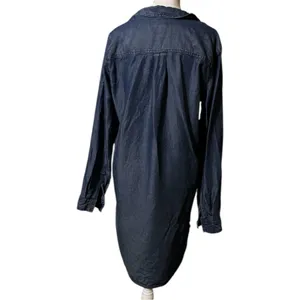 GAP Women’s Blue Chambray Button Detail Denim Shirt Dress Sz M thumbnail 6