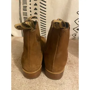 Besserro‎ Brown Suede Chelsea Ankle Boots Western Embroidered Leather 21 MEX thumbnail 5