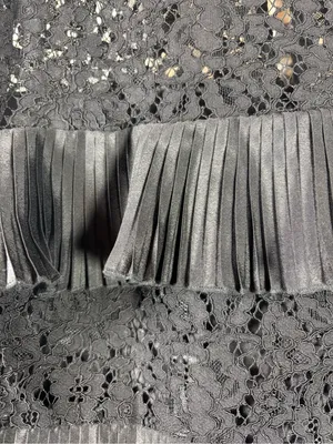 AKIRA Black Lace Ruffle Long Sleeve Blouse thumbnail 8
