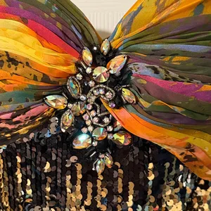 Tony Bowls‎ Colorful Strapless Formal dress size 4. C28 thumbnail 7