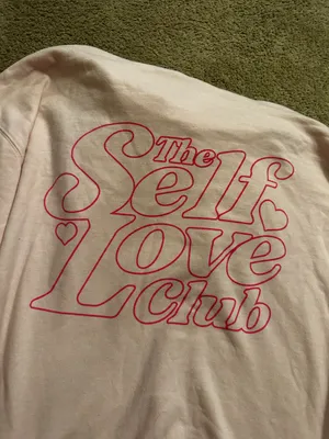 Self Love Club Pink Oversized Hoodie thumbnail 5