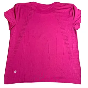 Lululemon Burgundy Breathable Tee – Size 6 thumbnail 2