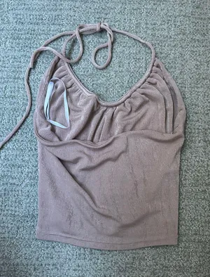 Revolve Super down Halter Top thumbnail 3