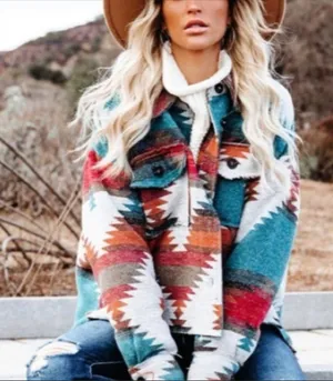 New ! Aztec Yellowstone Distressed Flannel nwot thumbnail 1