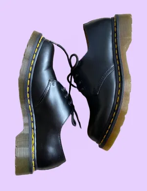 Deadstock Dr. Martens 11837 Chunky Grunge Black Leather Oxford Shoes 🔥 thumbnail 1