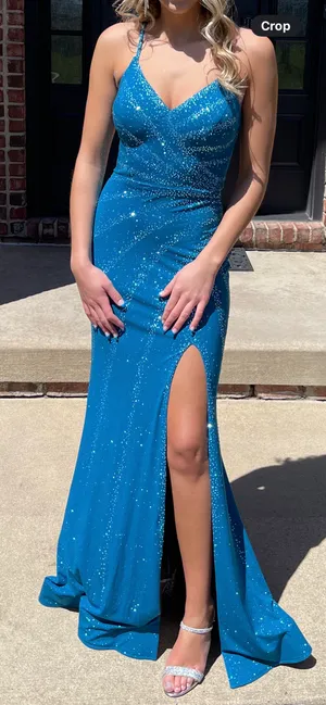 Blue Prom Dress Size 4 thumbnail 1