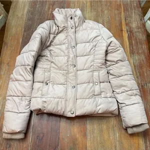 Abercrombie & Fitch Beige Puffer Jacket Womens XS thumbnail 1