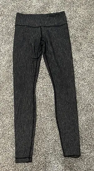 Lululemon Athletica Black Leggings with Wide Waistband thumbnail 1