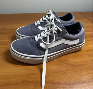 VANS Old Skool Women's Blue/White Canvas Lace-Up Sneakers Skate US 6 thumbnail 1