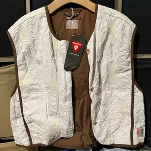 FREE PEOPLE Kacie Reversible Quilted Liner Vest in Lavender Brown Size Small thumbnail 6