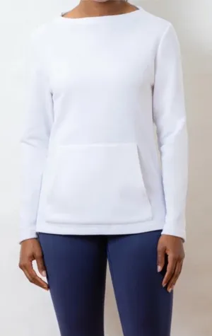 Dudley Stephens Highland Pocket Pouch White Terry Fleece Pullover Size XS thumbnail 1