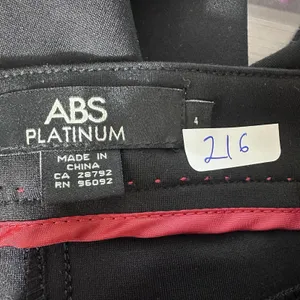 ABS Platinum Ponte Moto Pants Womens 4‎ Black Skinny Stretch Side Zip Trousers thumbnail 5