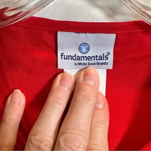 Fundamentals By White Swan Scrub‎ Top Women's Small Red New With Tags thumbnail 3