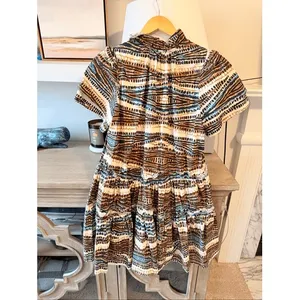 Hunter Bell Jenkins Dress Womens Brown Tribal Tiered Mini Size S thumbnail 7