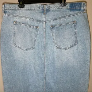 NEW Abercrombie & Fitch front slit denim midi skirt women’s plus size 18 / 34 thumbnail 7