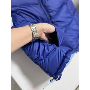 L.L.Bean Royal & Light Blue Reversible Goose Down Puffer Vest – Women’s Small thumbnail 5