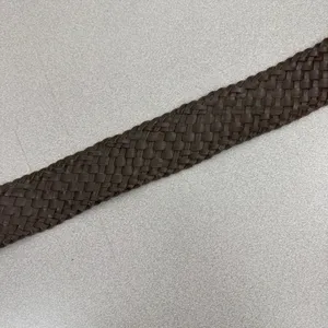 LOFT Belt Womens Small Brown Woven Leather Wide Waist Cinch Braided Boho thumbnail 4