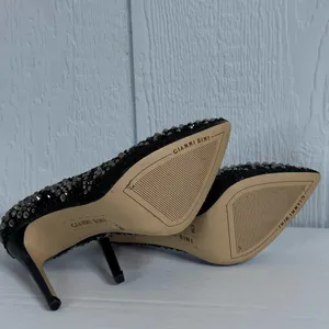 Gianni Bini Black Rhinestone Heels thumbnail 7