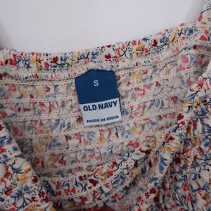 Old Navy Tank Top Women S Smocked Ruffle Strap Multicolor Floral Excellent thumbnail 3