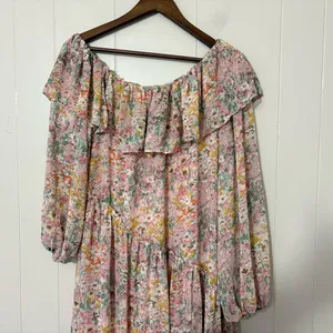 ASTR The Label Kaylini Floral Maxi Dress Pink Multicolor Size M thumbnail 3