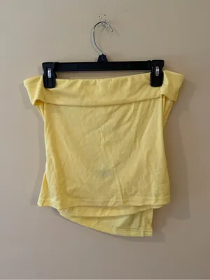 Sunshine Yellow Strapless Ruched Camisole Size M thumbnail 3