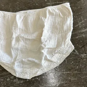 Full Tilt Cream White Lace Trim Strapless Top thumbnail 2