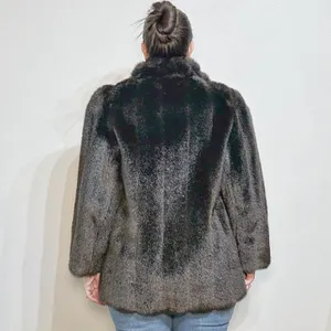 Black Faux Fur Vintage Jacket Sz M thumbnail 13